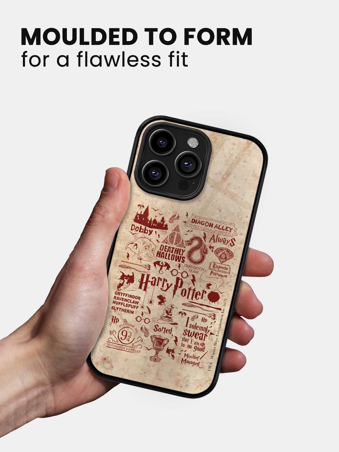 Harry Potter Infographic Red - iPhone 13 Pro Max Glass Cover