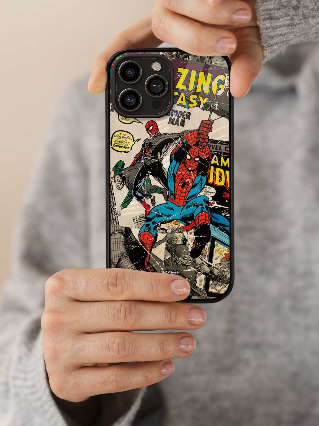 Comic Spidey - iPhone 13 Pro Max Glass Cover