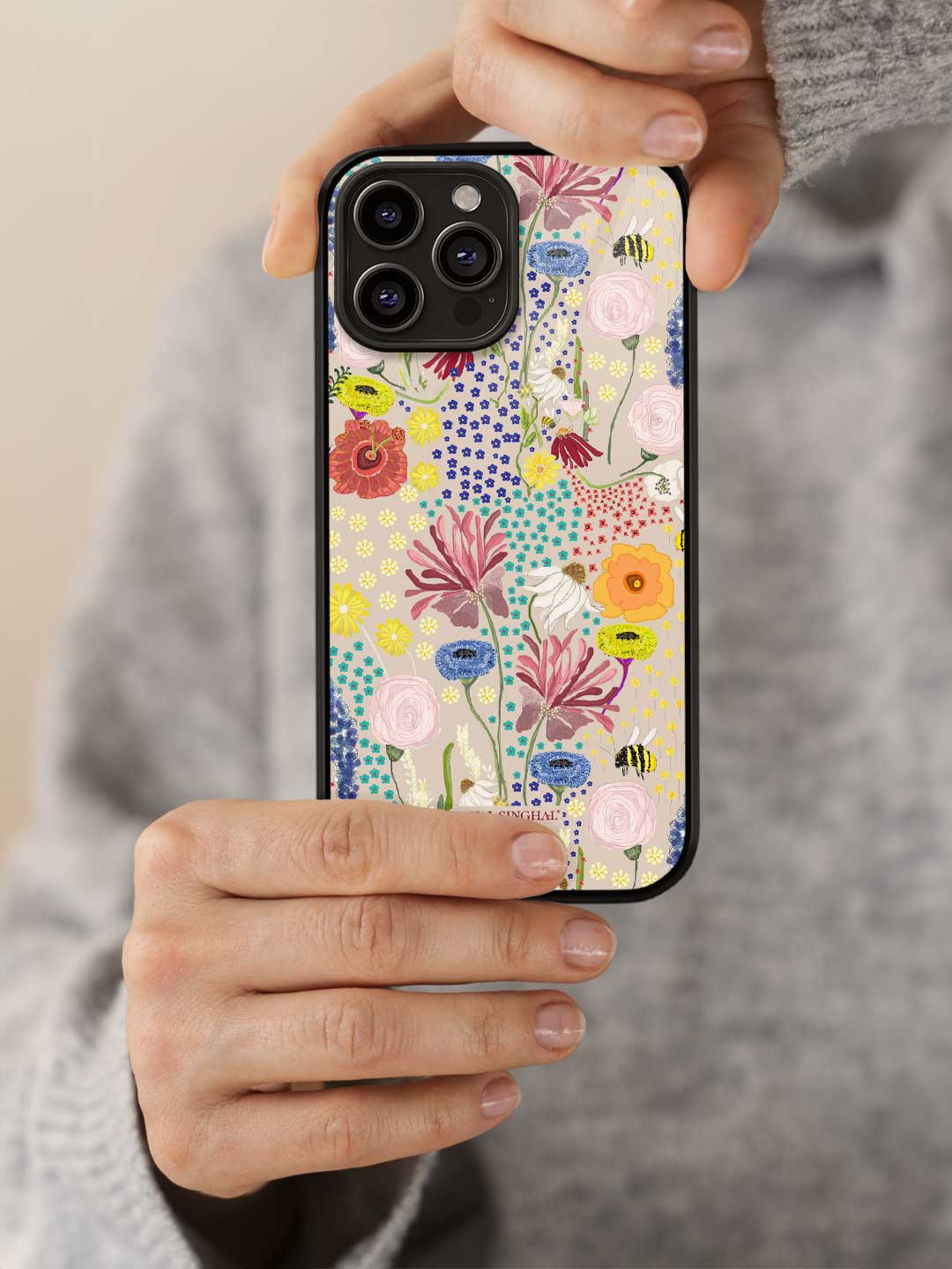 Payal Singhal Bee Garden Stone - iPhone 13 Pro Max Glass Cover