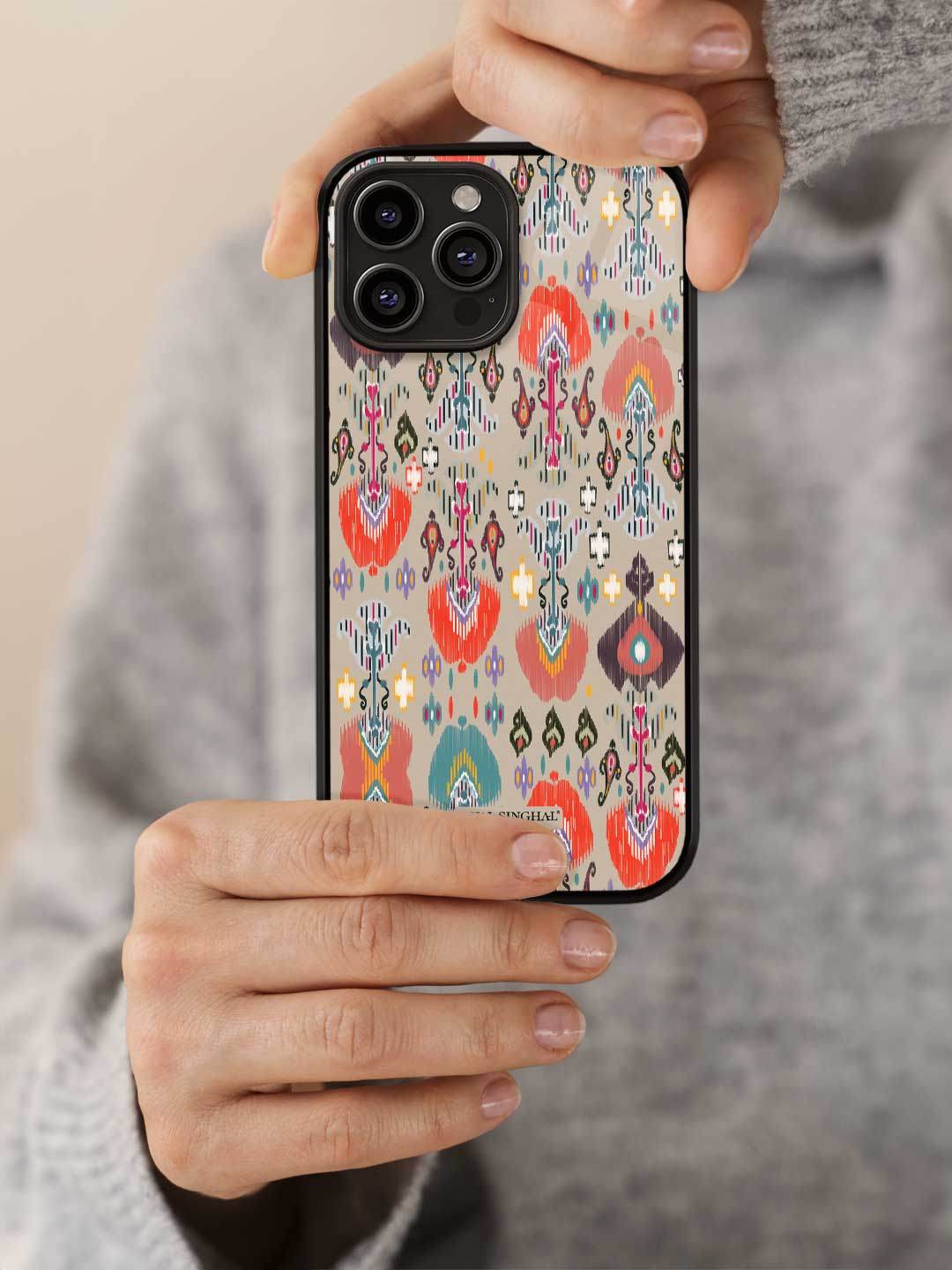 Payal Singhal Ikat Garden Stone - iPhone 13 Pro Max Glass Cover