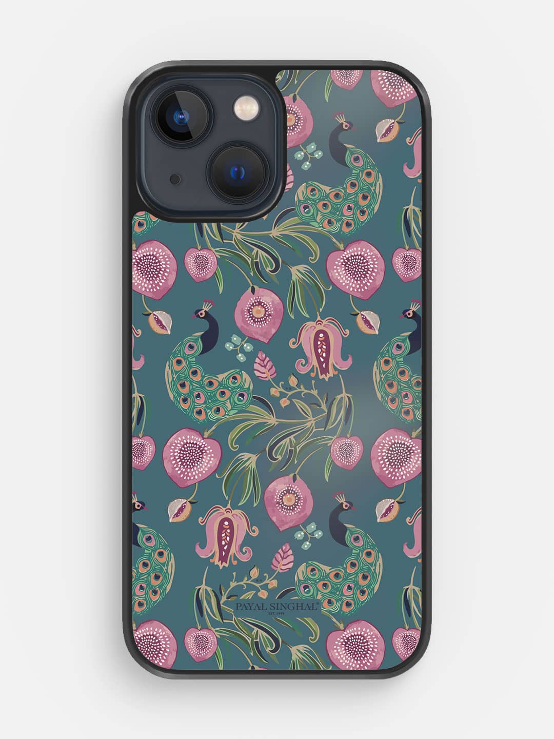 Payal Singhal Anaar and Mor Blue - iPhone 13 Mini Cover