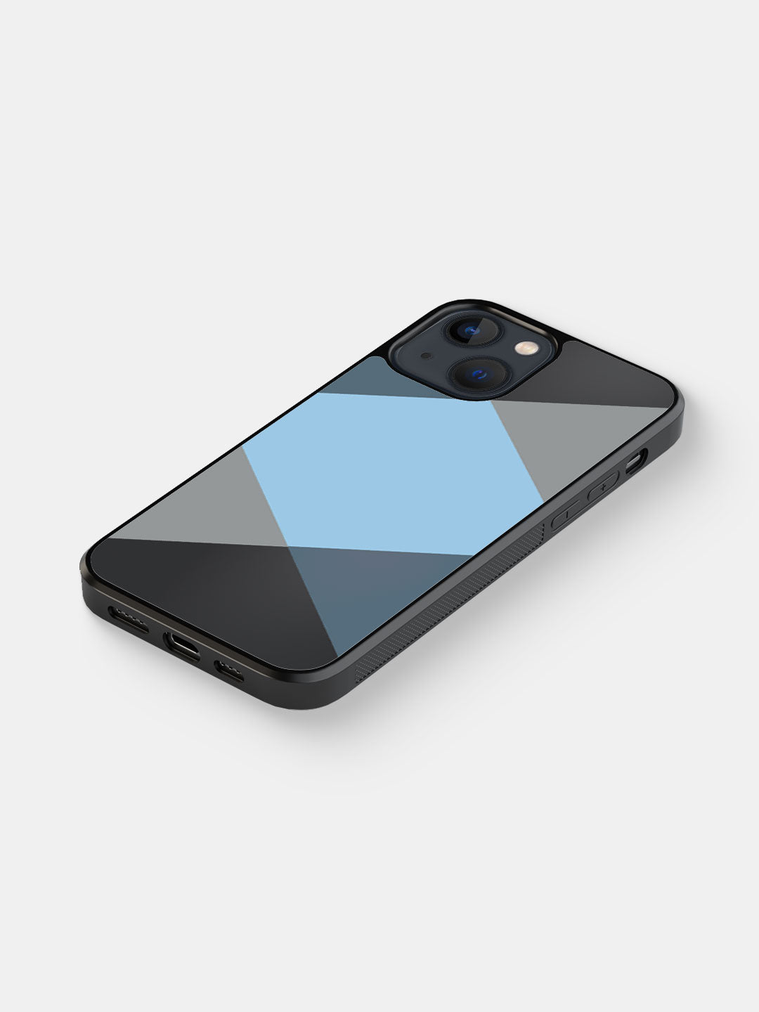 Criss Cross Blue - iPhone 13 Mini Bumper Cover