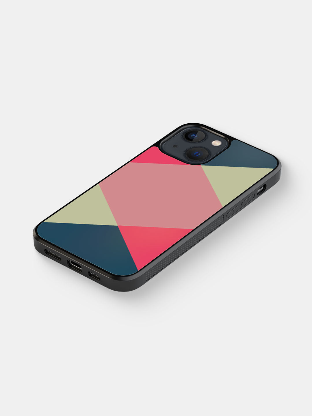 Criss Cross Teal - iPhone 13 Mini Cover