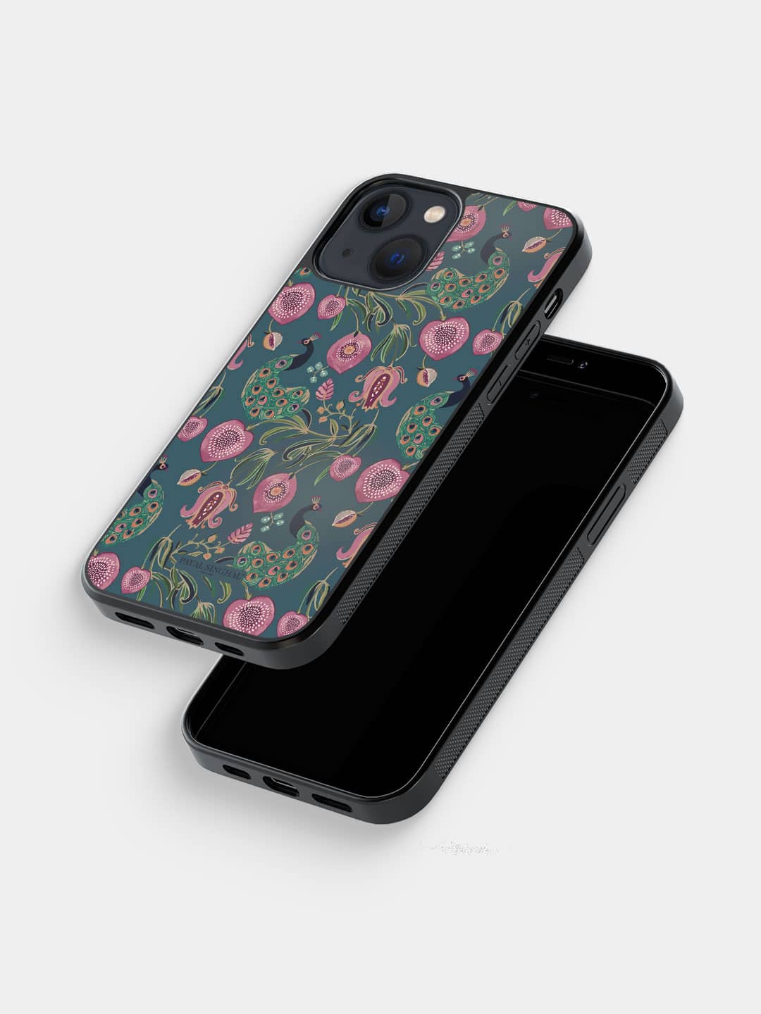 Payal Singhal Anaar and Mor Blue - iPhone 13 Mini Cover