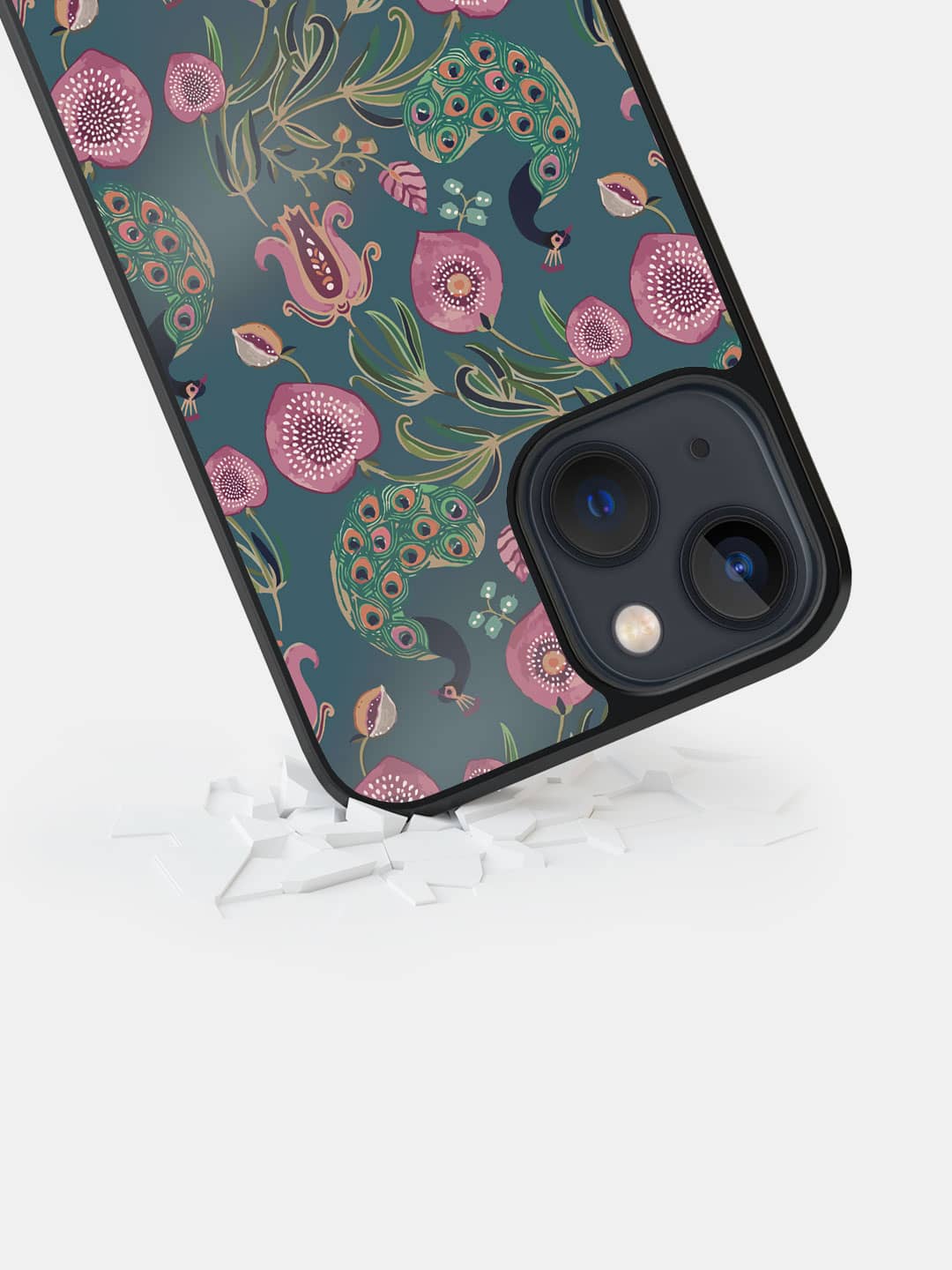 Payal Singhal Anaar and Mor Blue - iPhone 13 Mini Cover