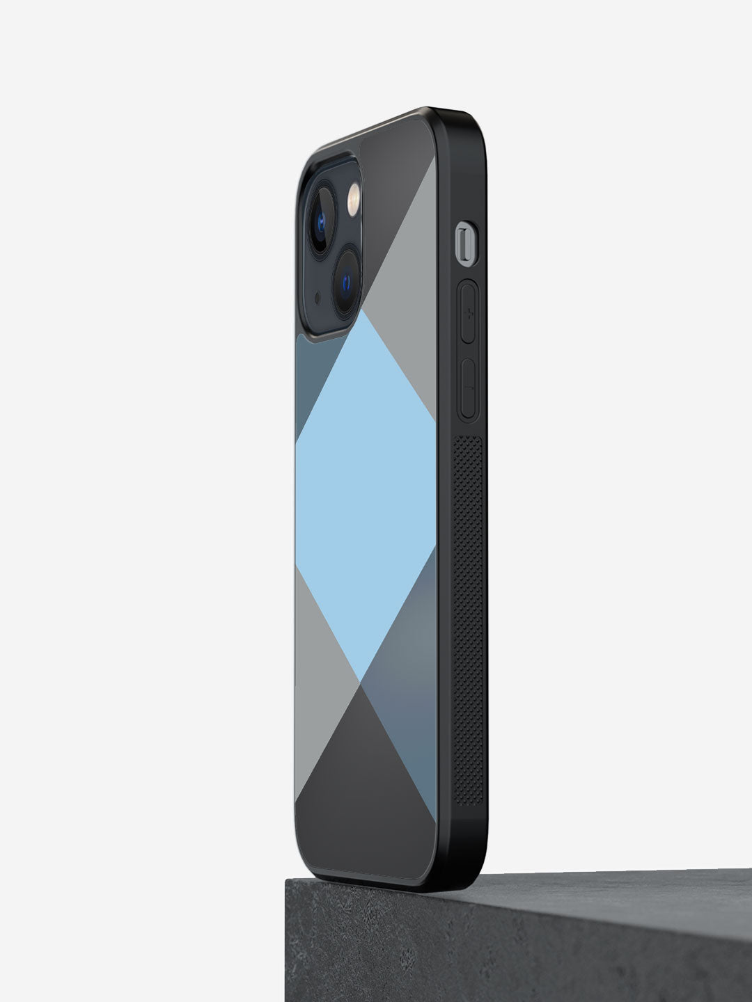 Criss Cross Blue - iPhone 13 Mini Bumper Cover