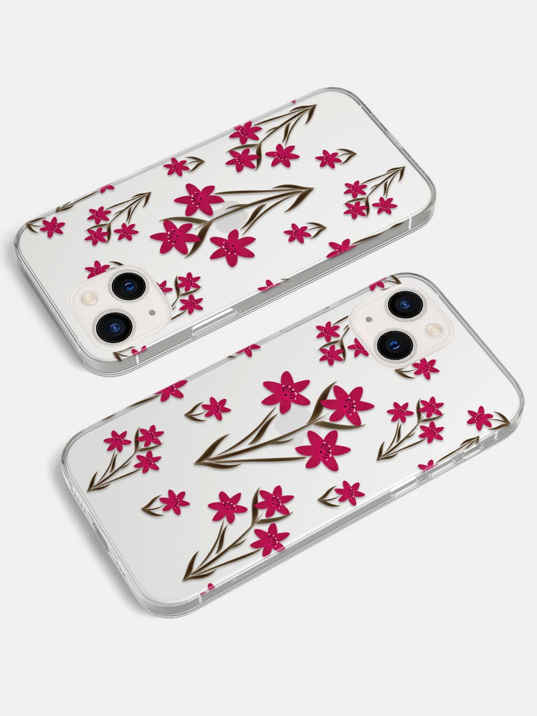 SK Zephyr Pink Lily - iPhone 13 Mini Clear Cover