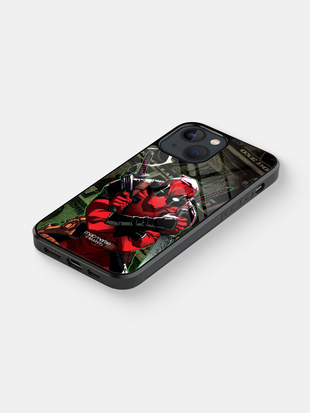 Deadpool Dollar - iPhone 13 Mini Glass Cover