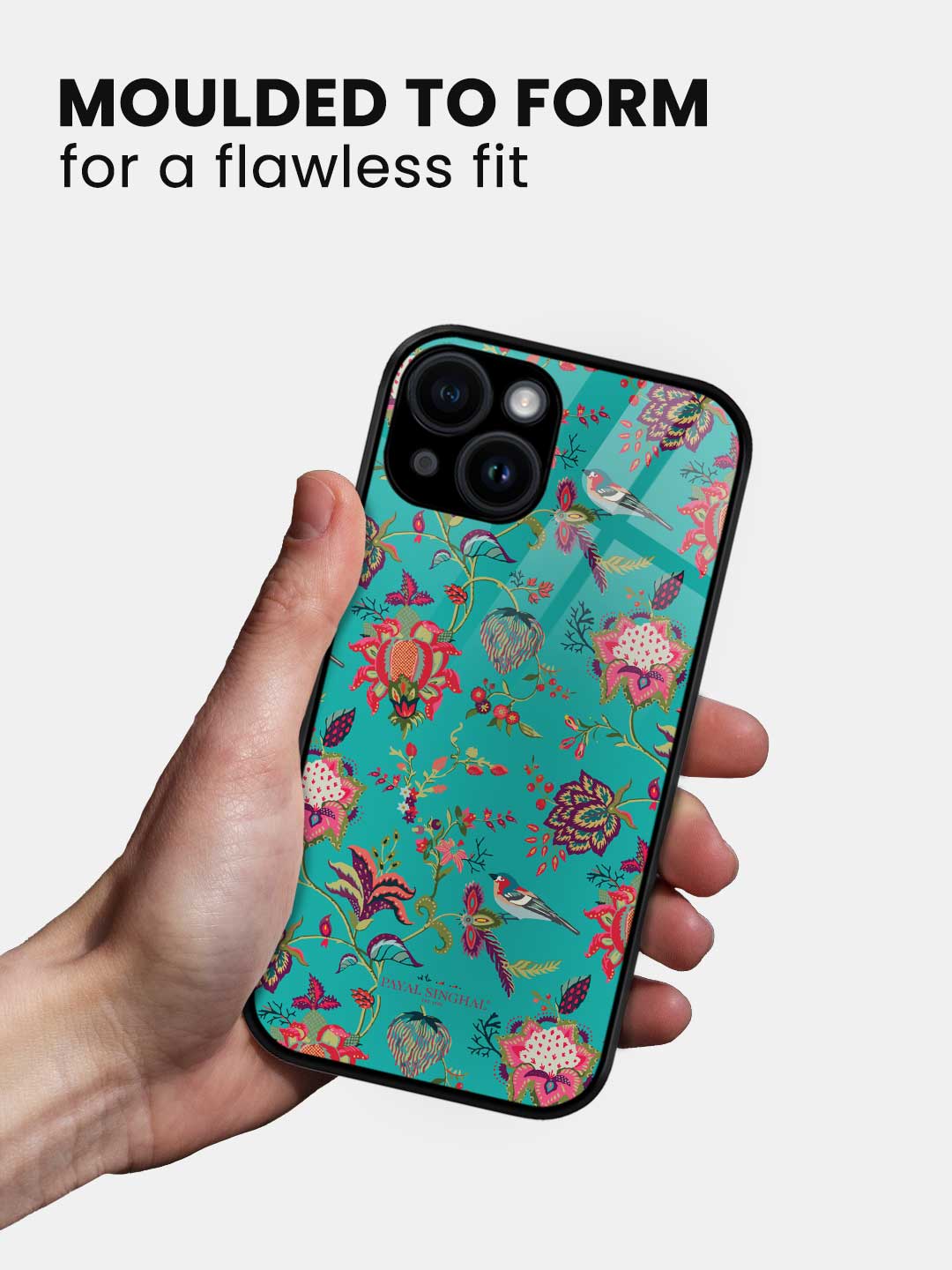 Payal Singhal Chidiya Teal - iPhone 13 Mini Glass Cover