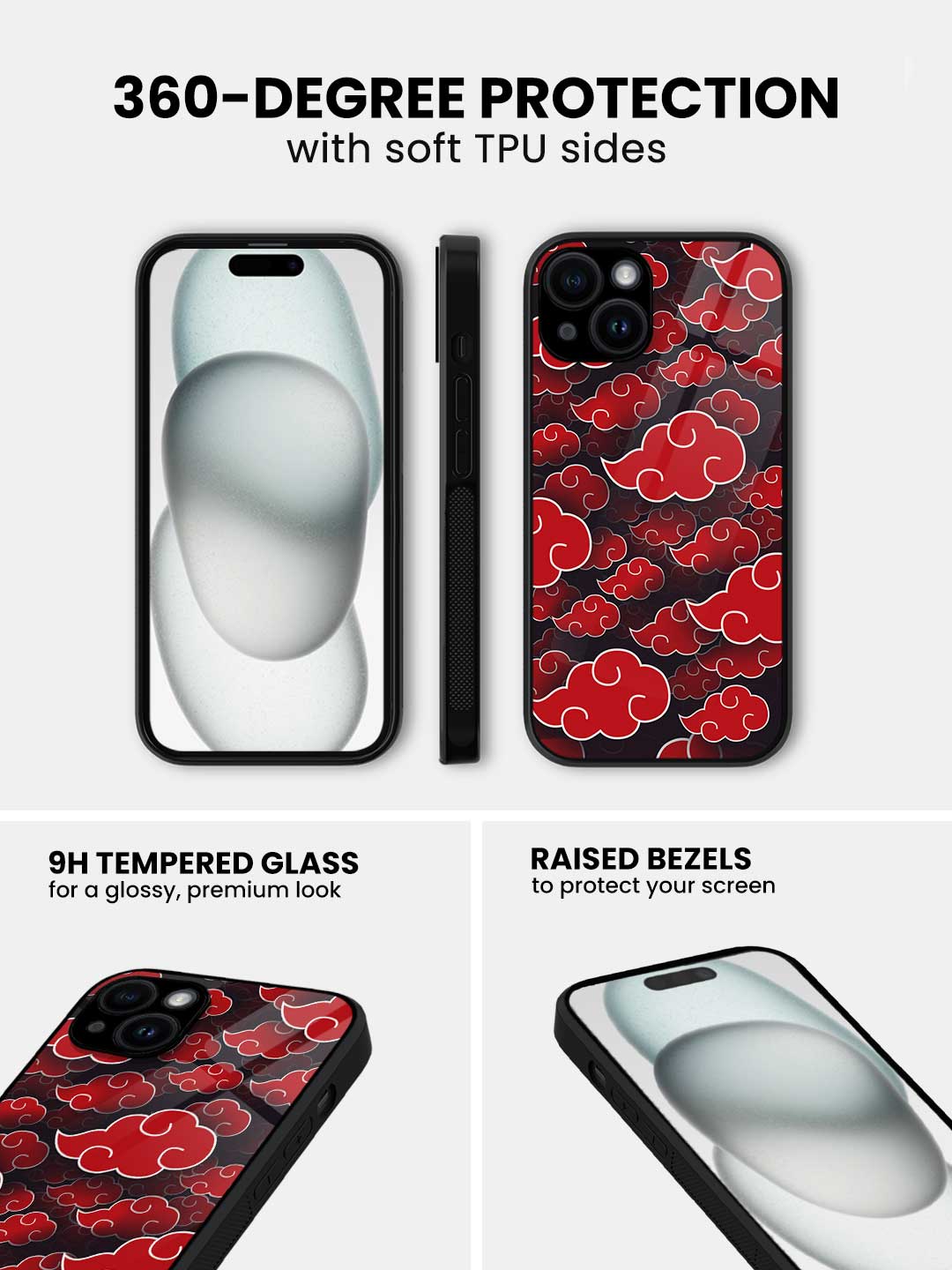 Akatsuki Clouds - iPhone 13 Mini Glass Cover
