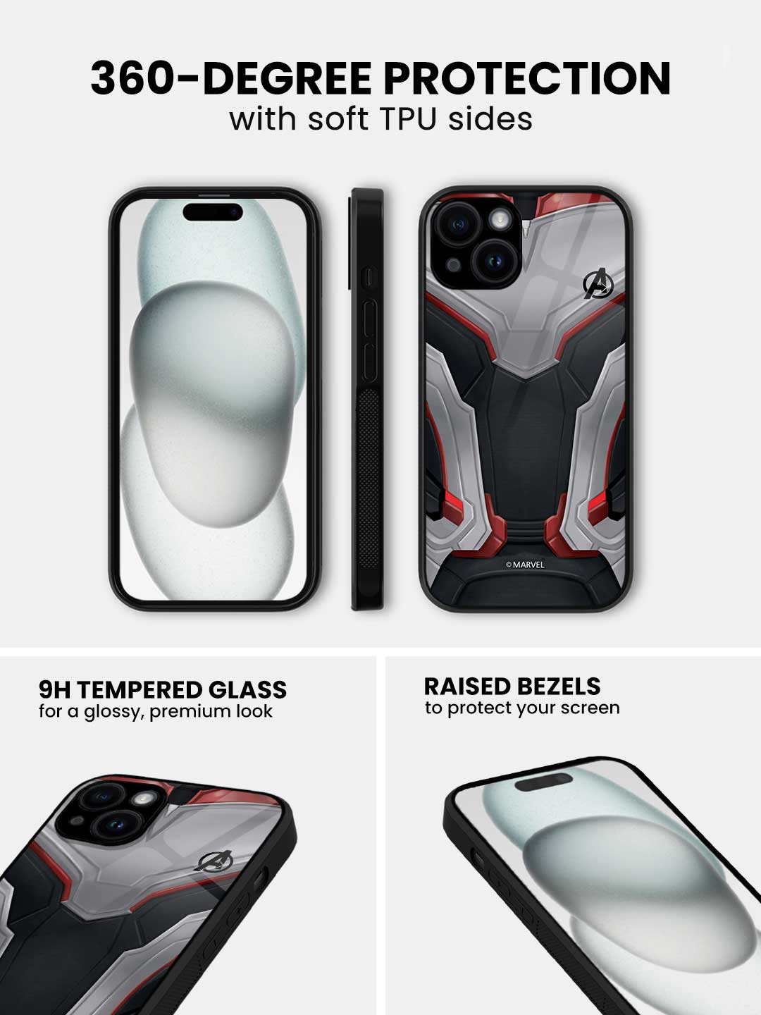 Avengers Endgame Suit - iPhone 13 Mini Glass Cover