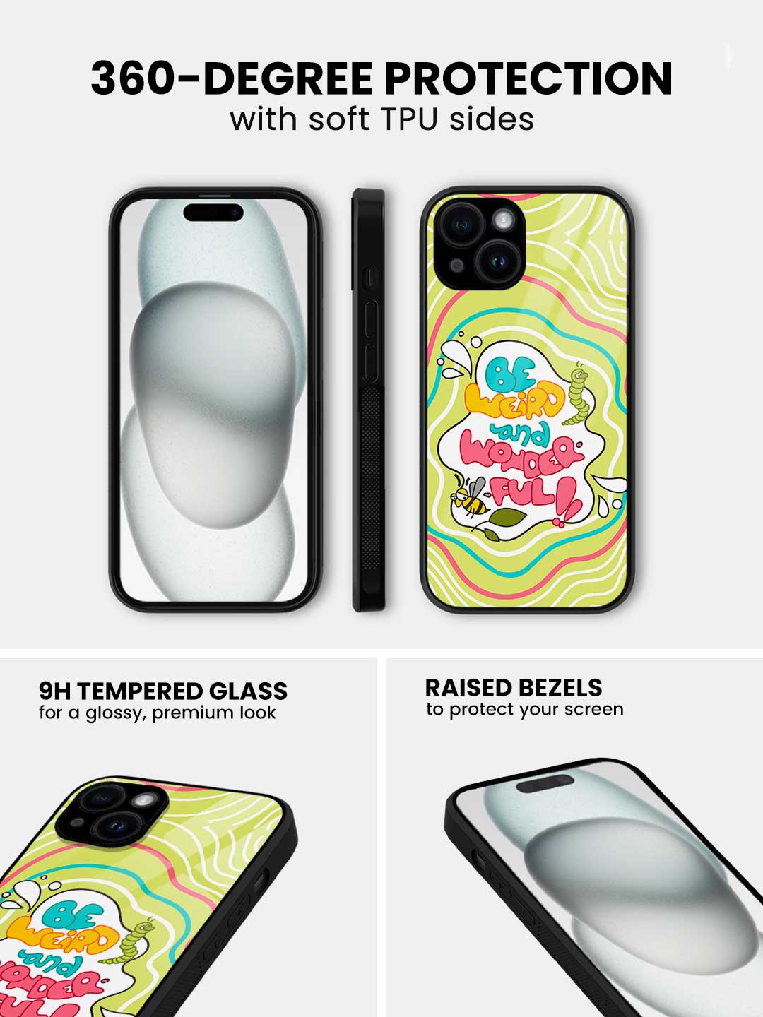 Be Weird And Wonderful - iPhone 13 Mini Glass Cover