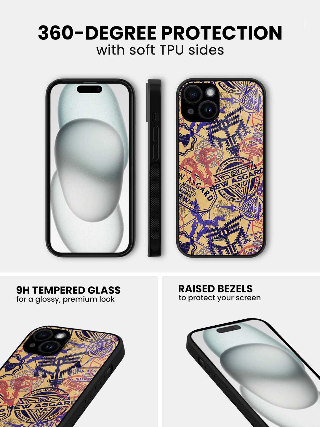 New Asgard Stamps - iPhone 13 Mini Glass Cover