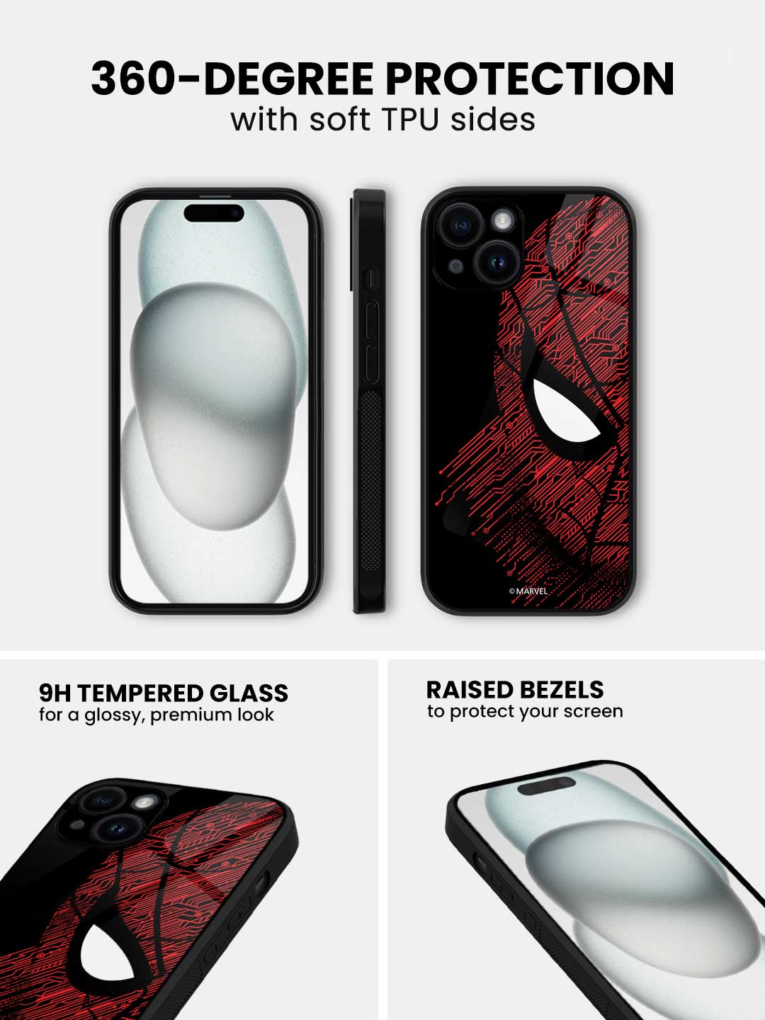 Sketch Out Spider Man - iPhone 13 Mini Glass Cover