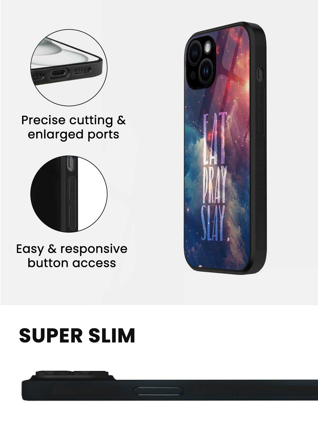 Eat Pray Slay - iPhone 13 Mini Glass Cover