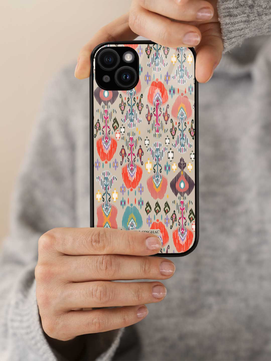 Payal Singhal Ikat Garden Stone - iPhone 13 Mini Glass Cover