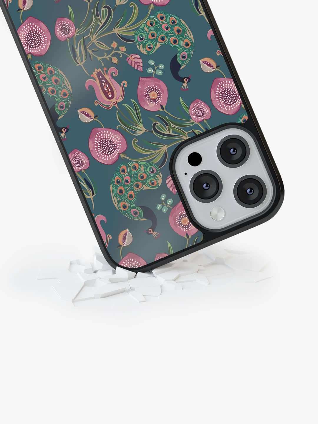 Payal Singhal Anaar and Mor Blue - iPhone 13 Pro Cover