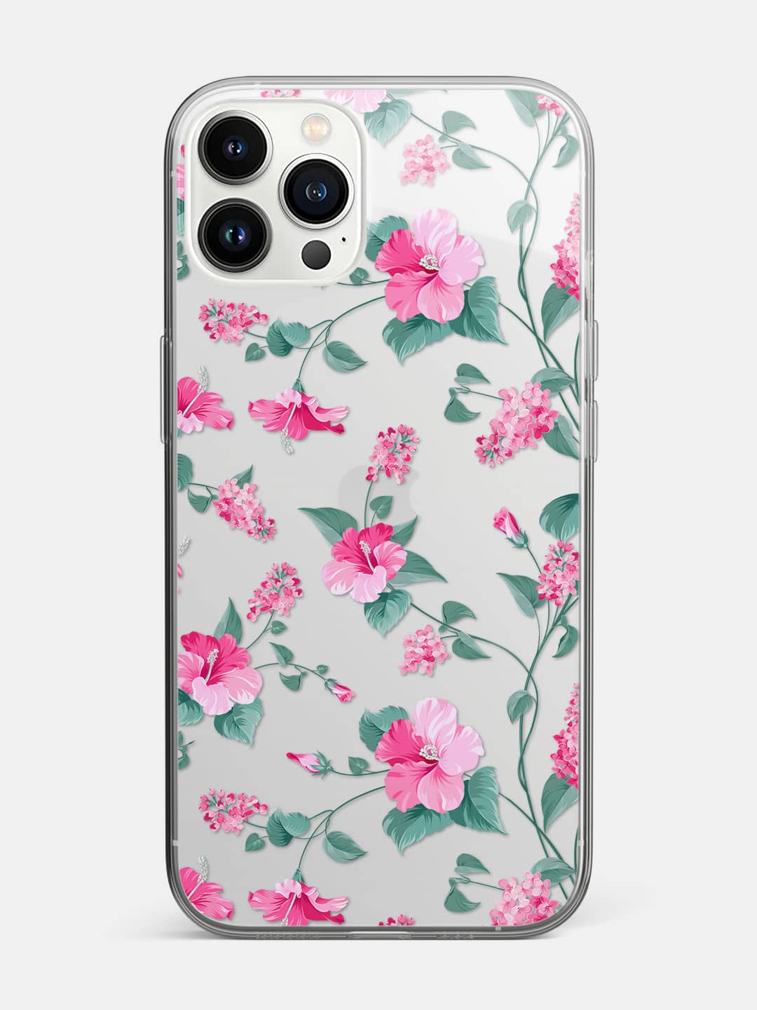 SK Hibiscus Blush - iPhone 13 Pro Clear Cover