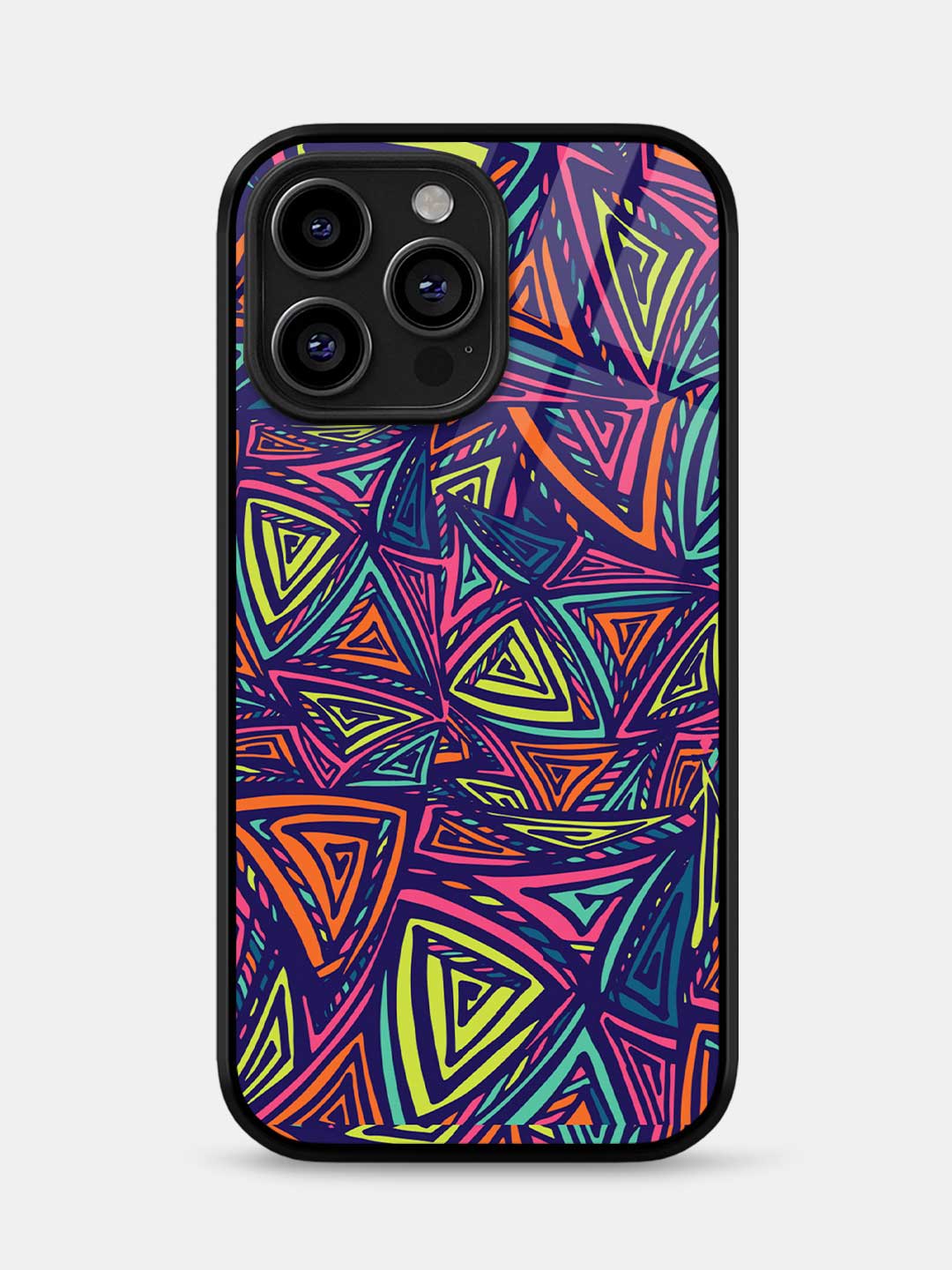 Neon Angles - iPhone 13 Pro Glass Cover