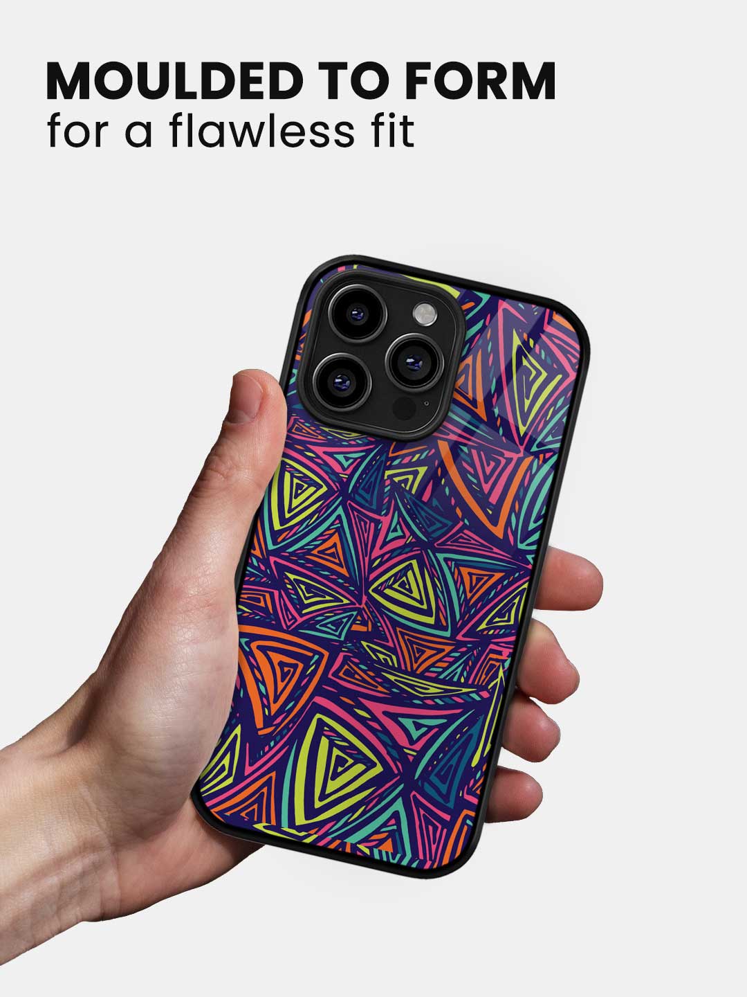 Neon Angles - iPhone 13 Pro Glass Cover