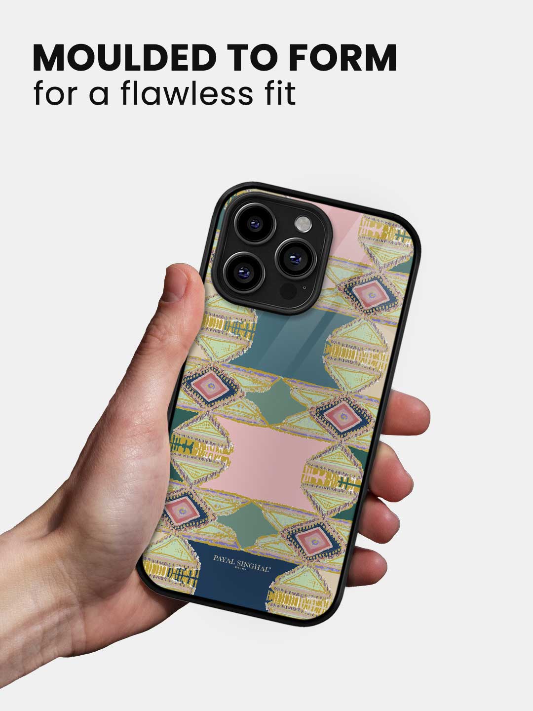 Payal Singhal Aztec Green - iPhone 13 Pro Glass Cover