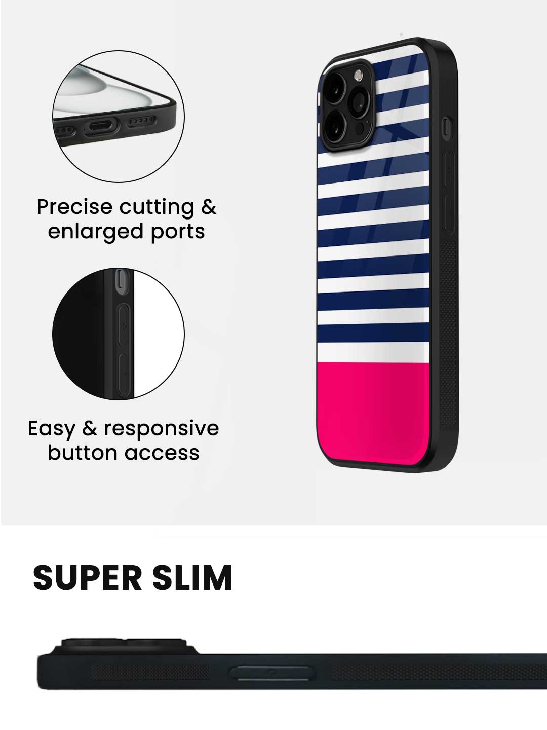 Simply Stripes - iPhone 13 Pro Glass Cover