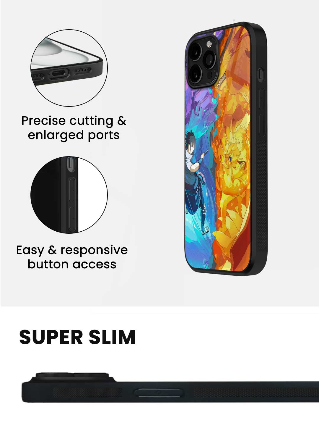 Susanoo vs Kurama - iPhone 13 Pro Glass Cover