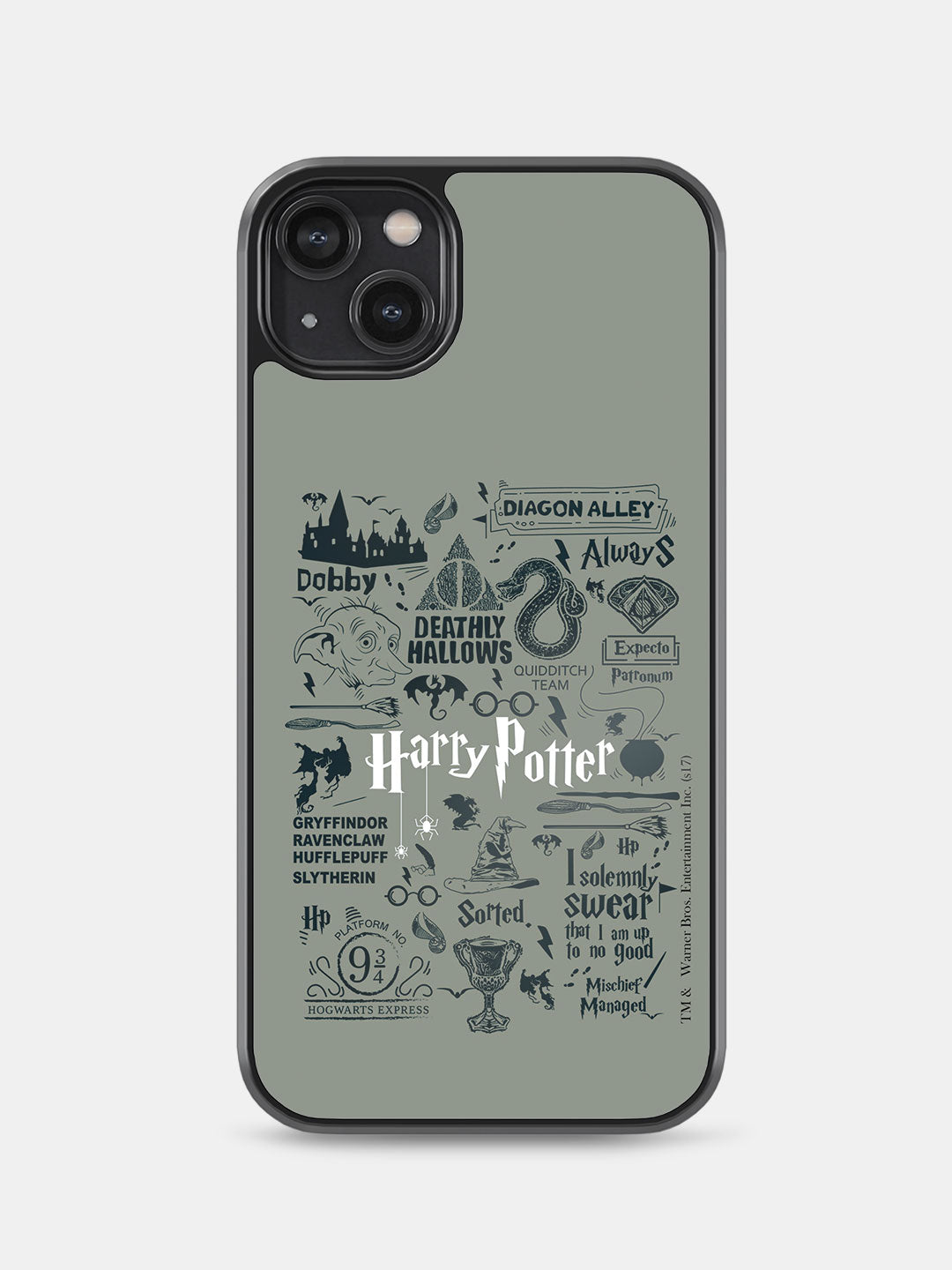Harry Potter Infographic Grey - iPhone 14 Plus Cover