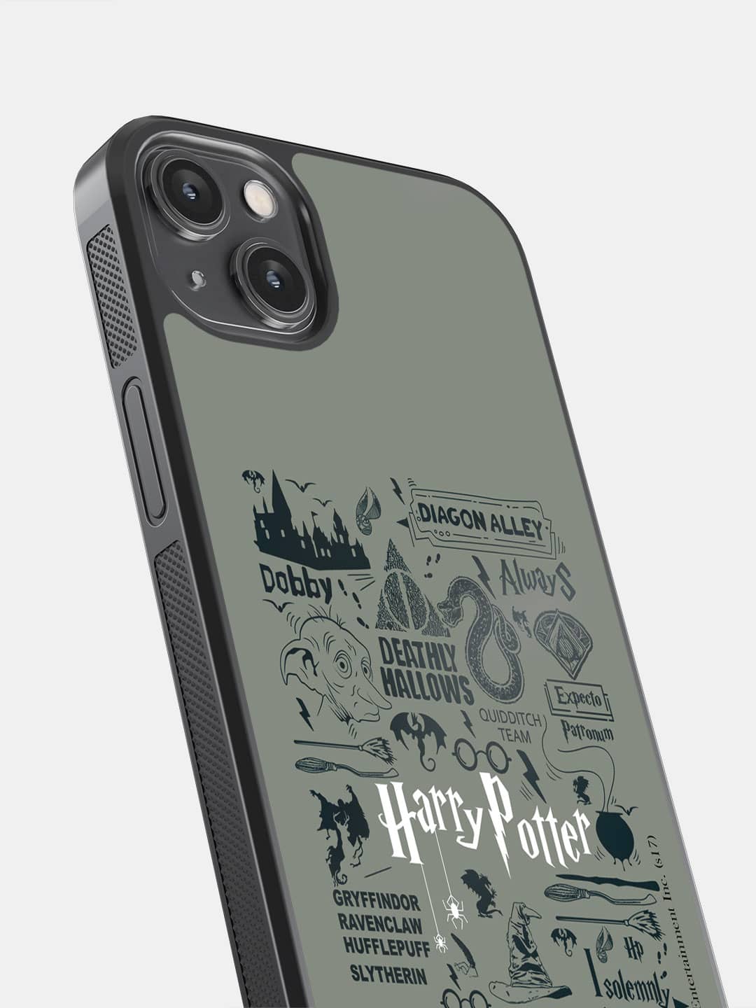 Harry Potter Infographic Grey - iPhone 14 Plus Cover