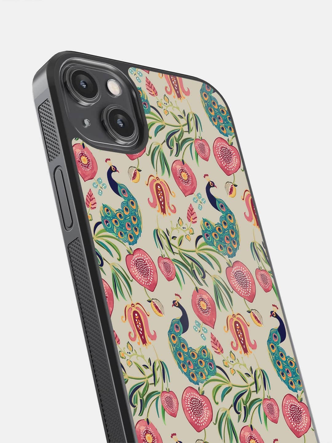 Payal Singhal Anaar and Mor Beige - iPhone 14 Plus Bumper Cover