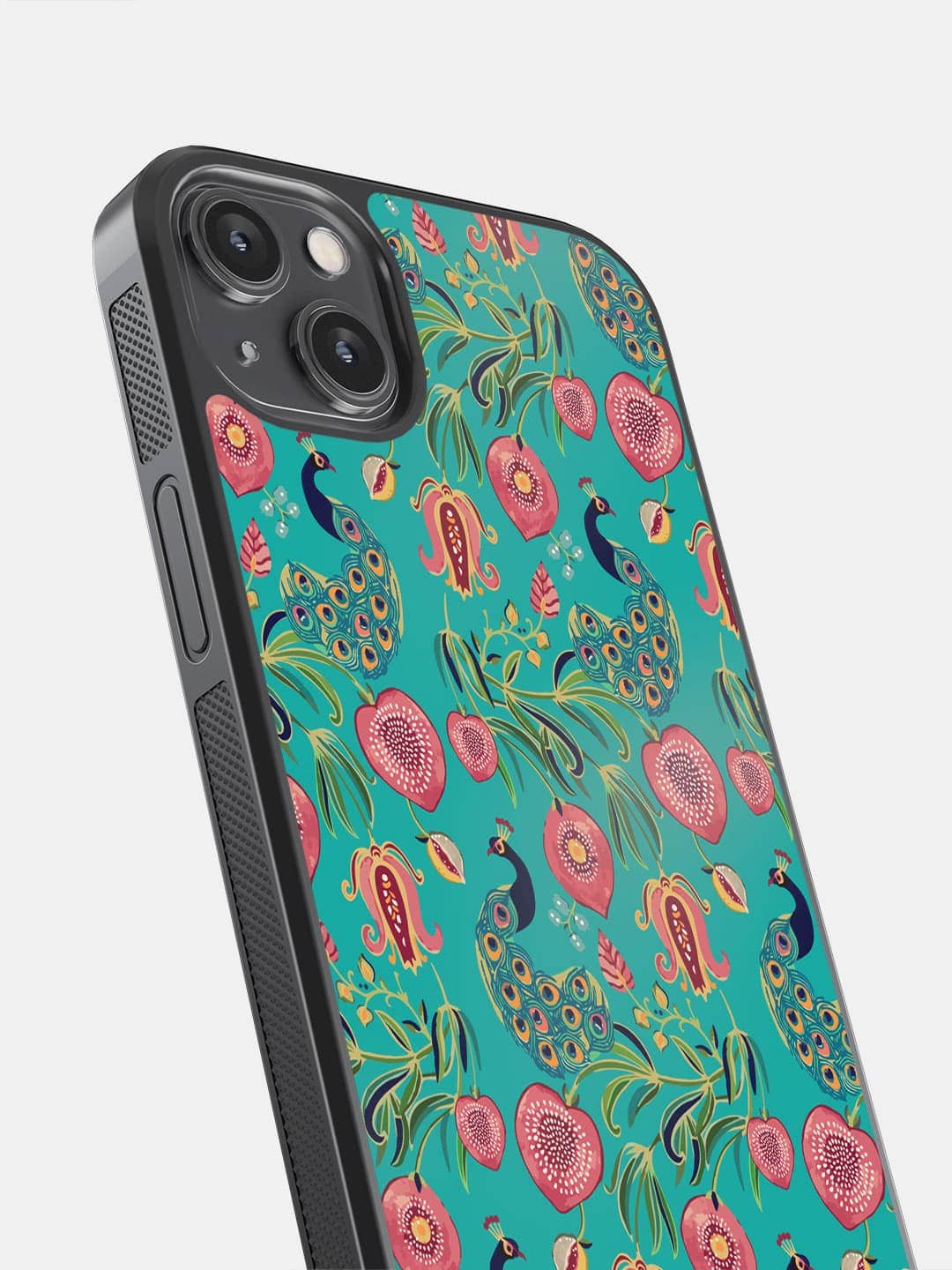 Payal Singhal Anaar and Mor Teal - iPhone 14 Plus Cover
