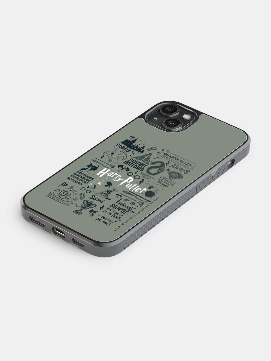 Harry Potter Infographic Grey - iPhone 14 Plus Cover