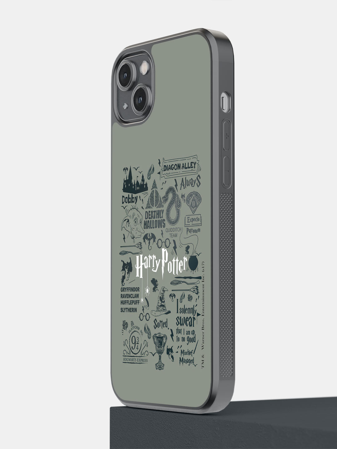 Harry Potter Infographic Grey - iPhone 14 Plus Cover