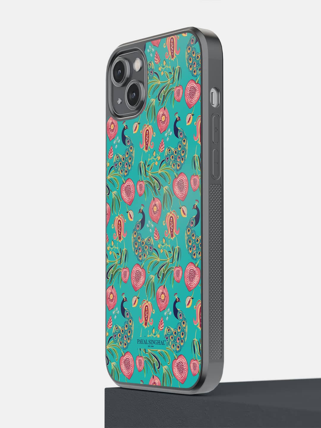 Payal Singhal Anaar and Mor Teal - iPhone 14 Plus Cover