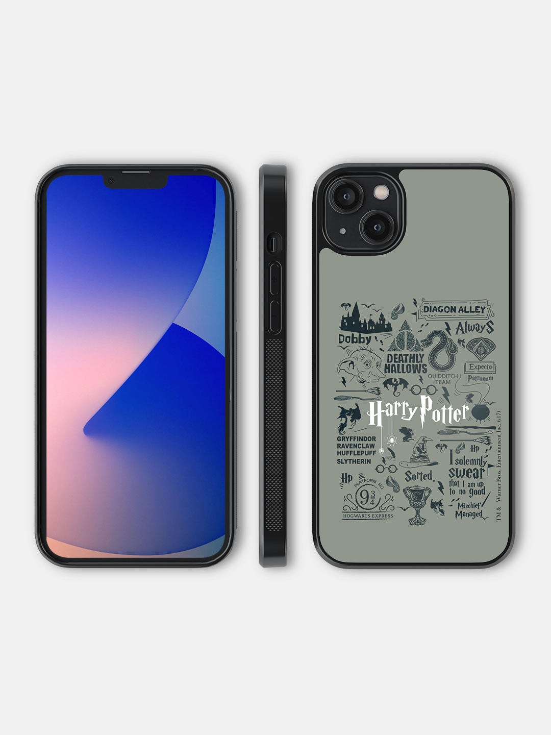 Harry Potter Infographic Grey - iPhone 14 Plus Cover