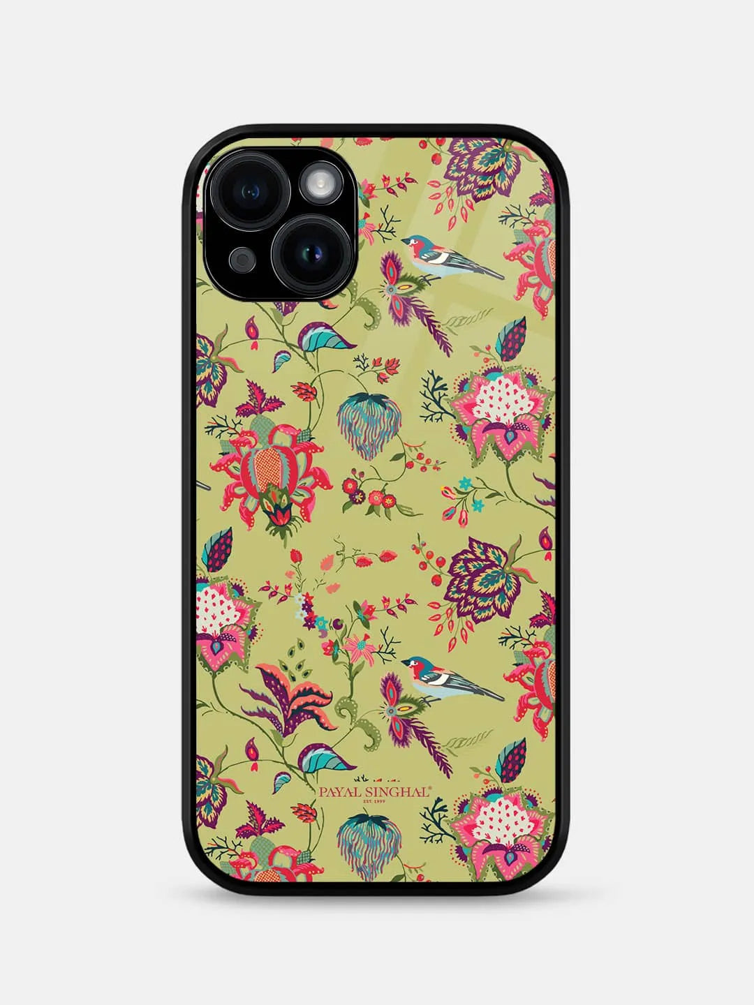 Payal Singhal Chidiya Olive - iPhone 14 Plus Cover - Glass