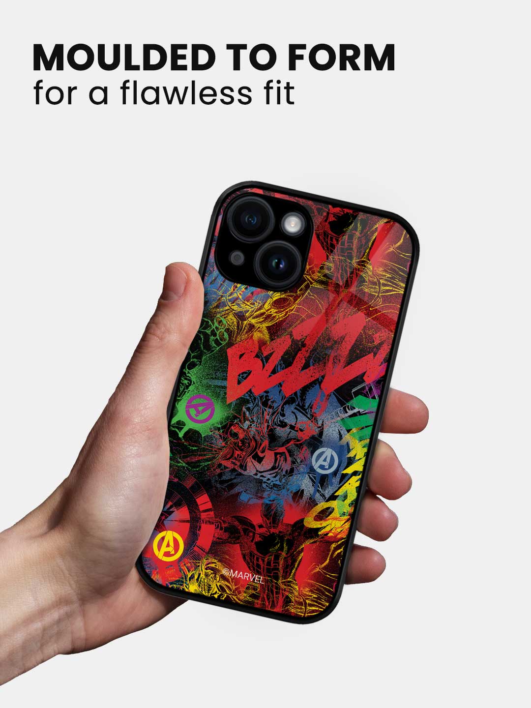 Avengers Grafitti - iPhone 15 Plus Glass Cover