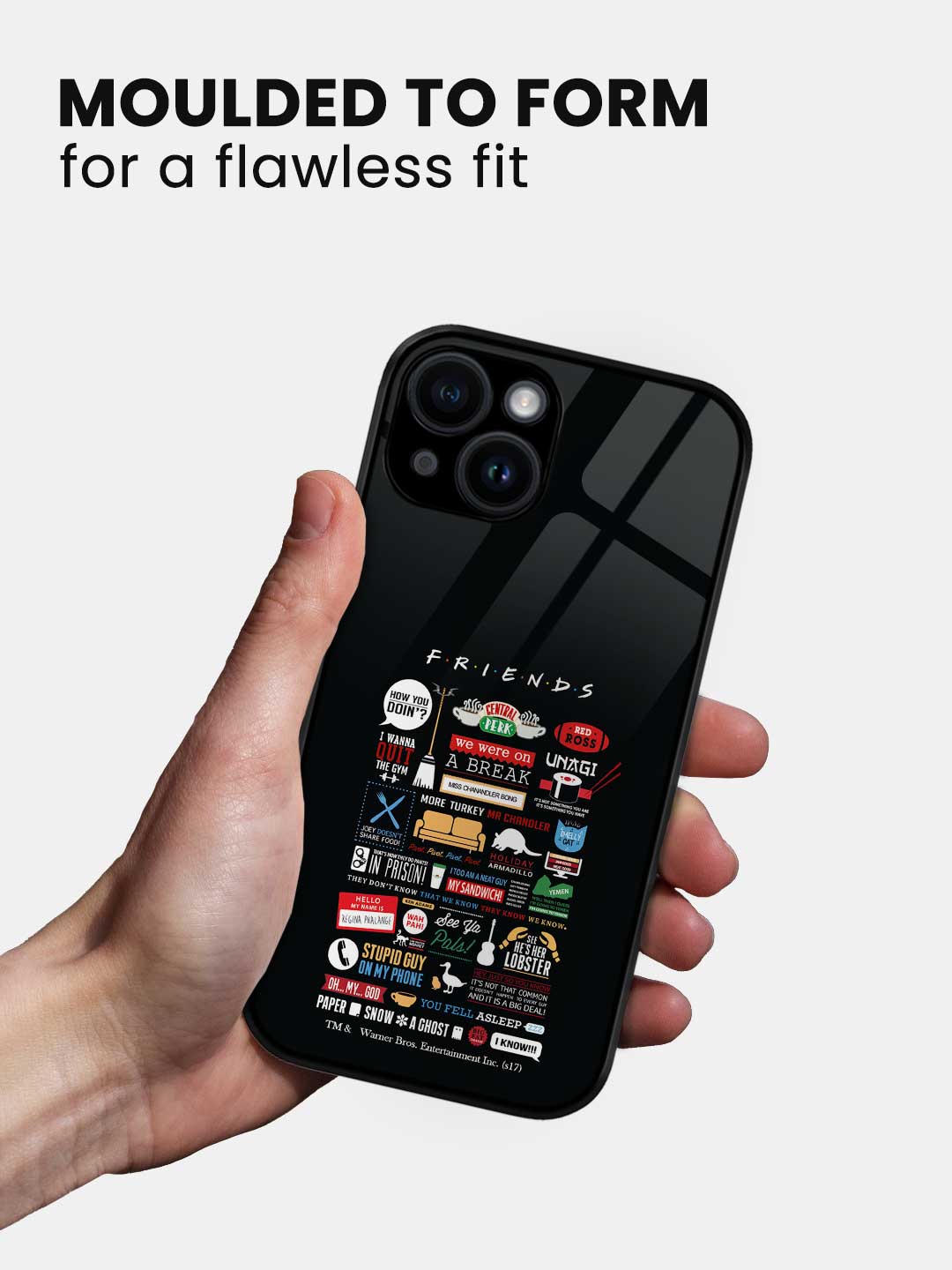 Friends Infographic - iPhone 15 Plus Glass Cover