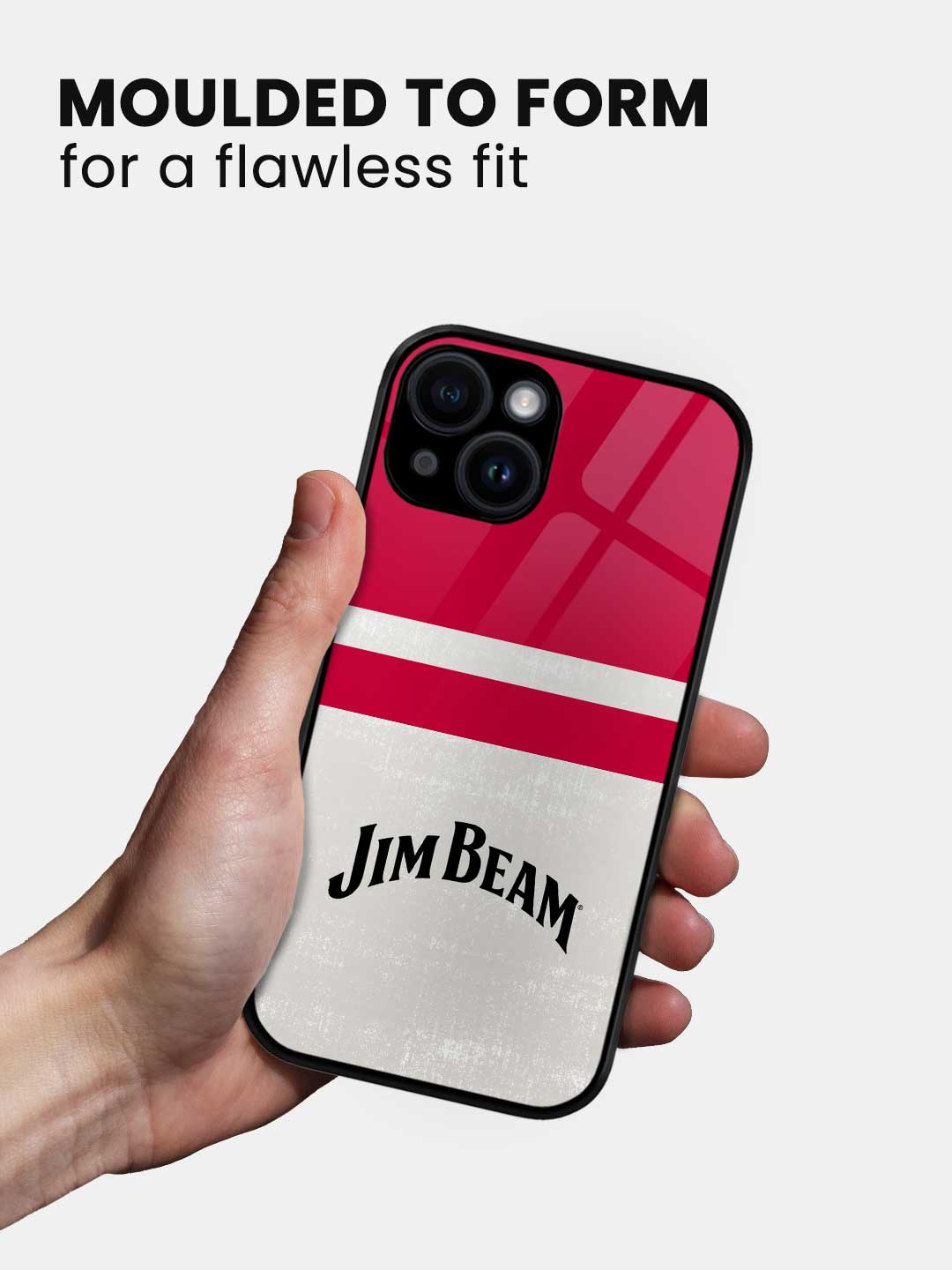 Jim Beam White Stripes - iPhone 15 Plus Glass Cover