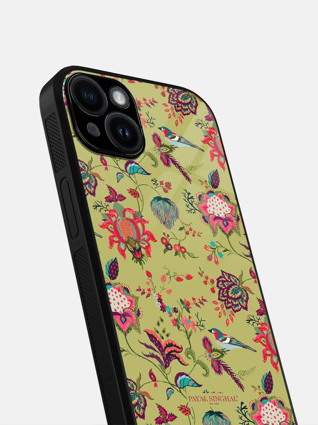 Payal Singhal Chidiya Olive - iPhone 14 Plus Cover - Glass