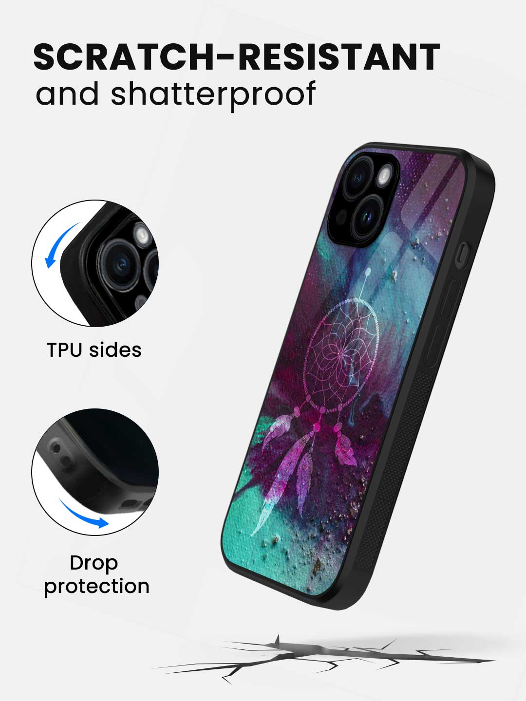 Dream Catcher Galaxy - iPhone 14 Plus Glass Cover