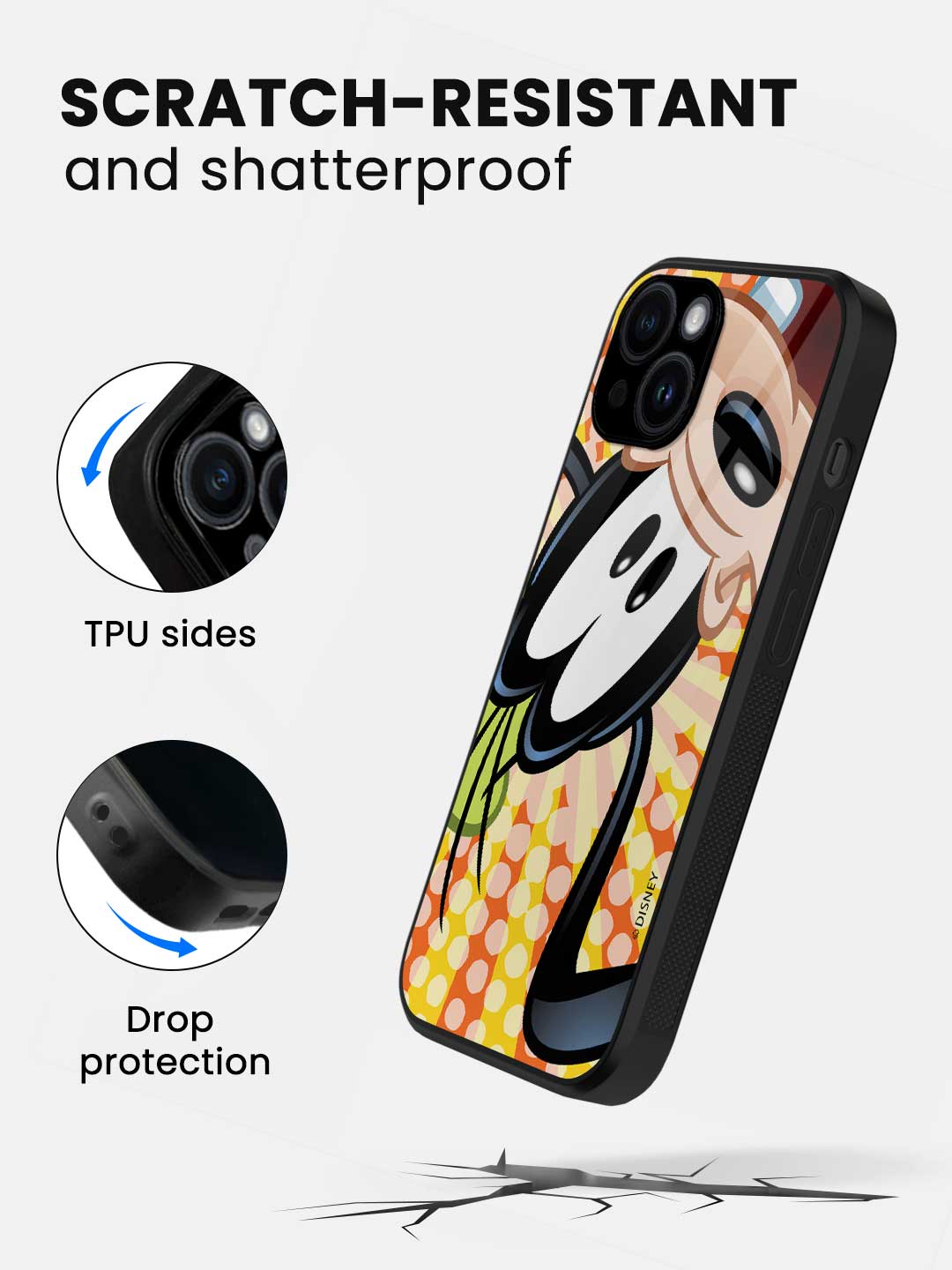 Goofy Upside Down - iPhone 14 Plus Glass Cover