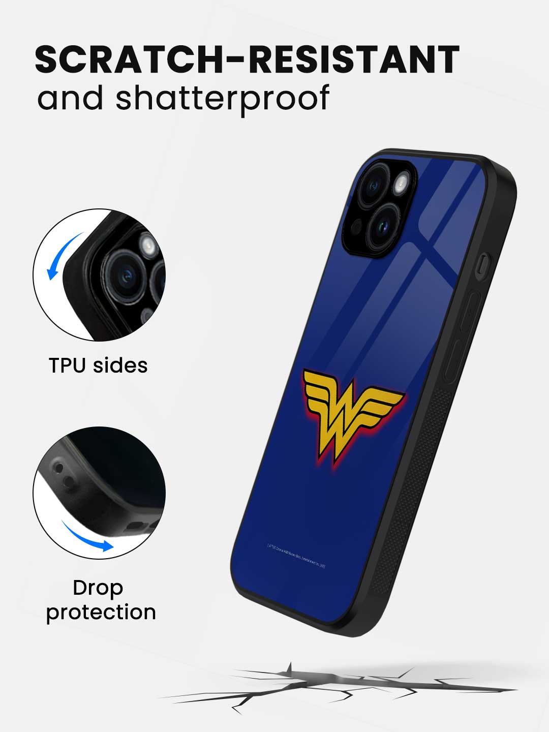 Logo Wonder Woman - iPhone 14 Plus Glass Cover