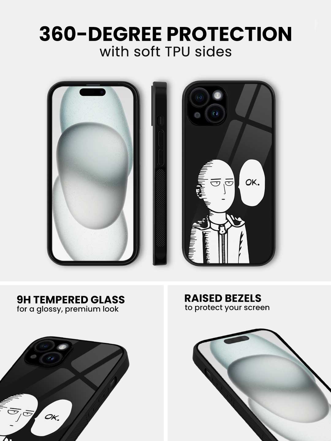 Saitama not Impressed - iPhone 14 Plus Glass Cover