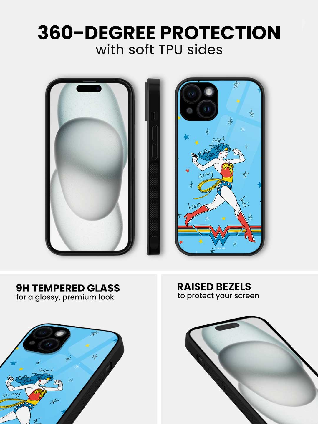 Wonder Comic - iPhone 15 Plus Glass Cover