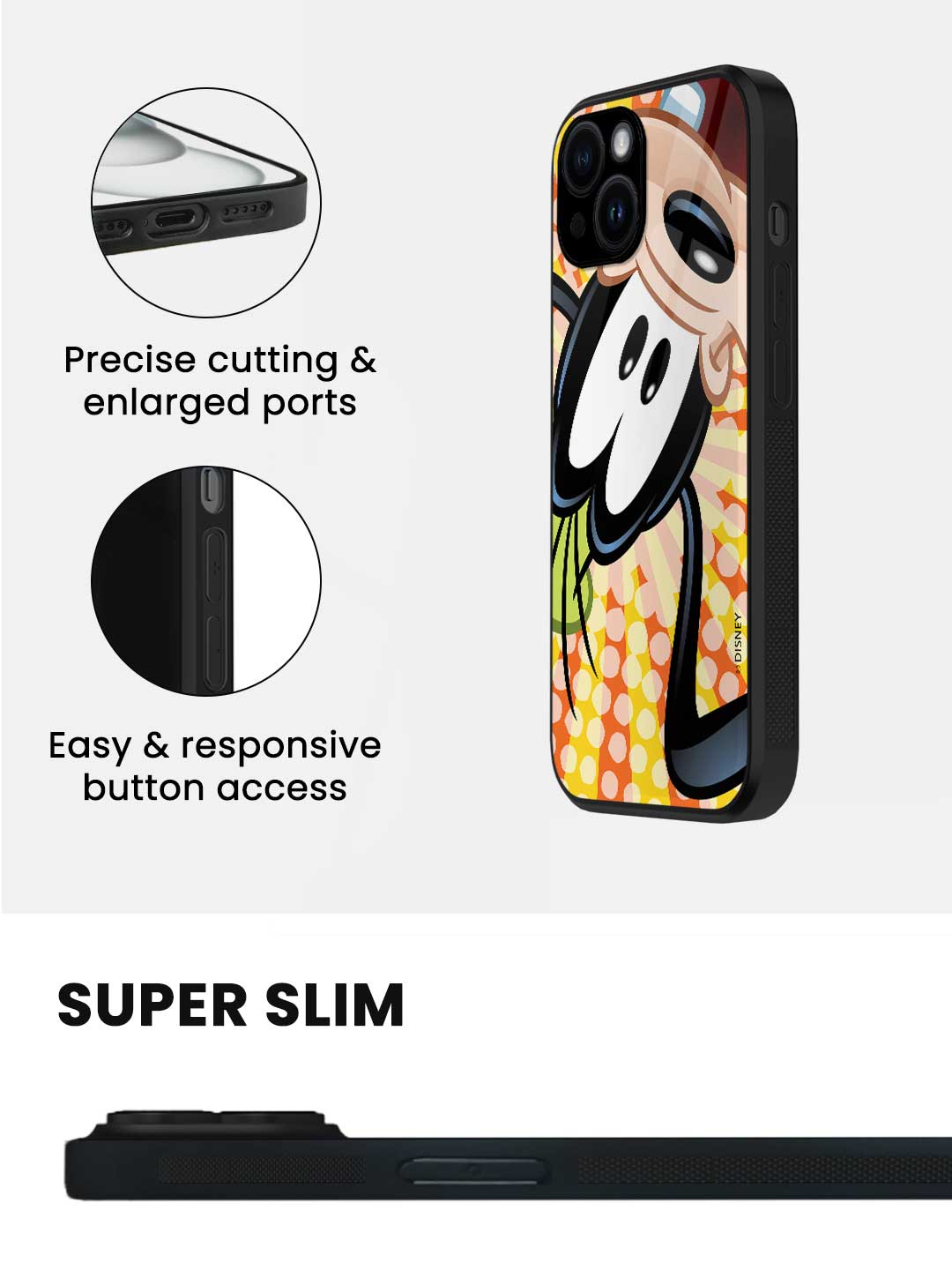 Goofy Upside Down - iPhone 14 Plus Glass Cover