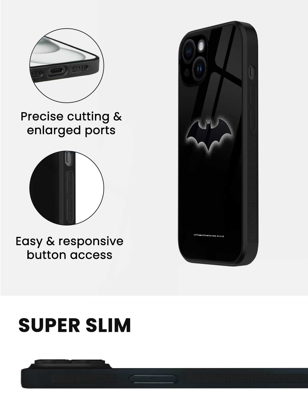 Logo Batman - iPhone 14 Plus Glass Cover