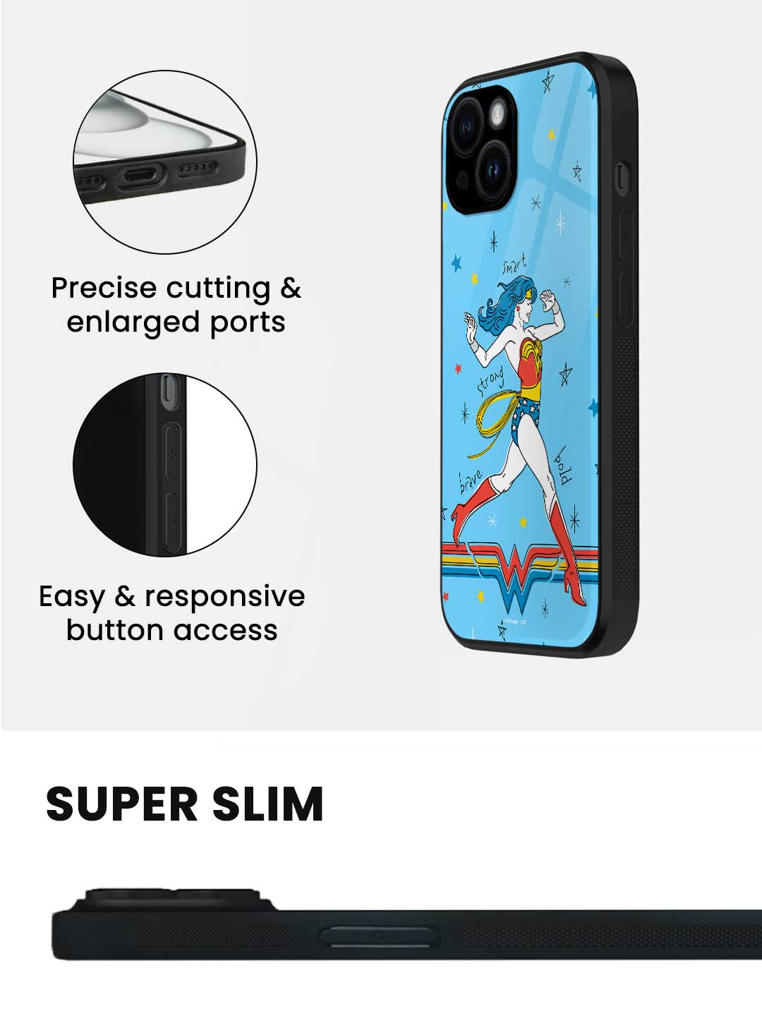 Wonder Comic - iPhone 15 Plus Glass Cover