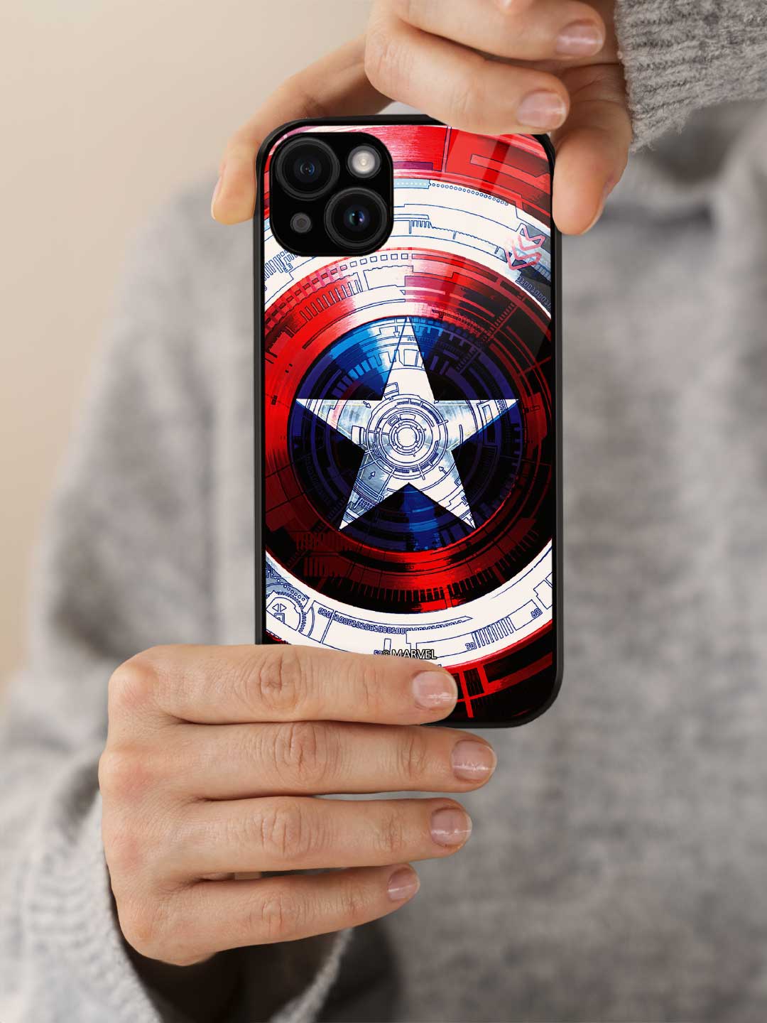 Captains Shield Decoded - iPhone 15 Plus Glass Cover
