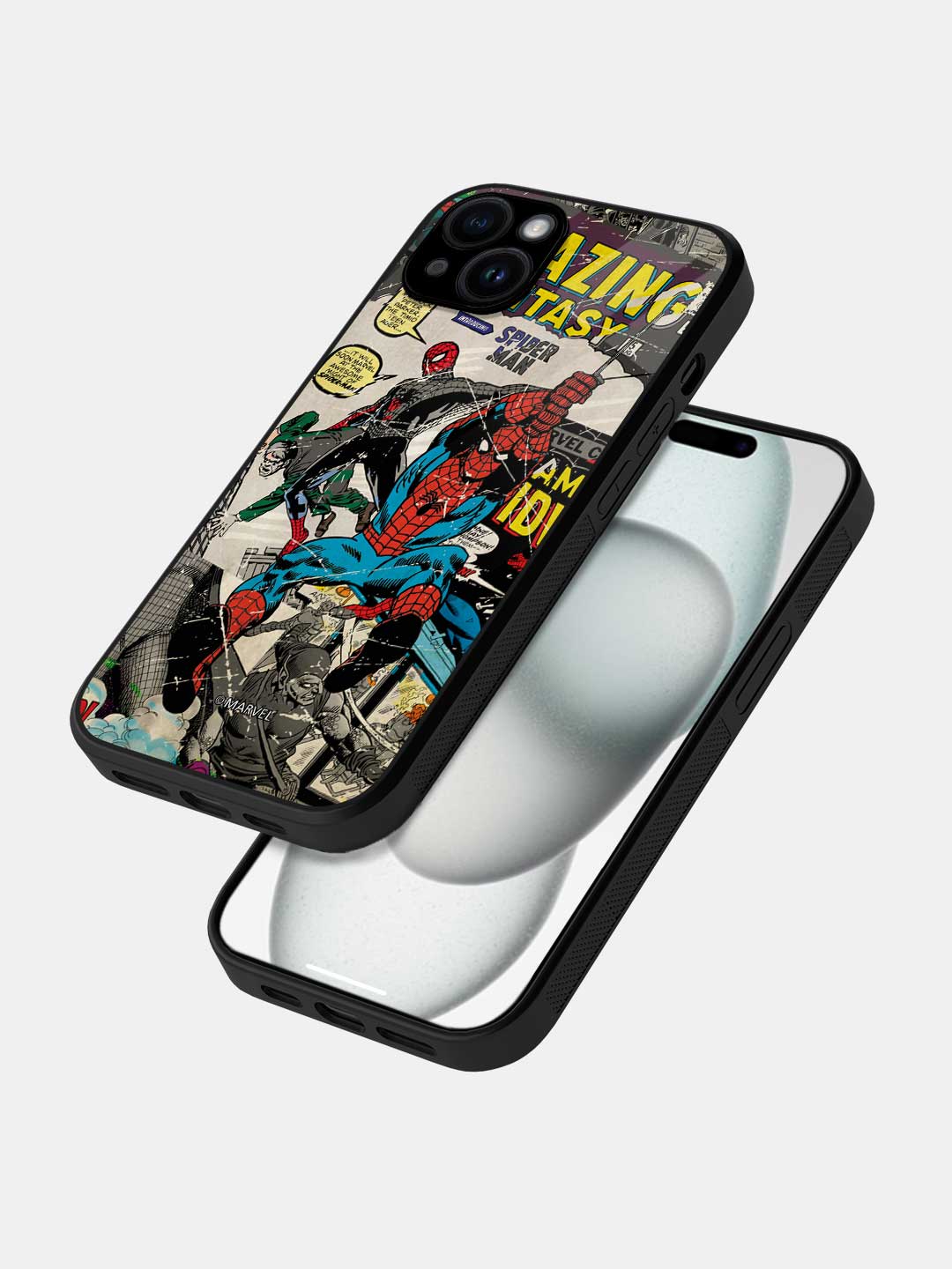 Comic Spidey - iPhone 15 Plus Glass Cover